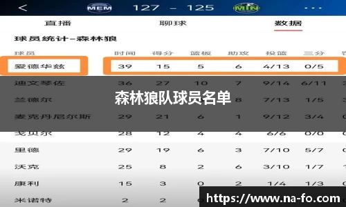 森林狼队球员名单