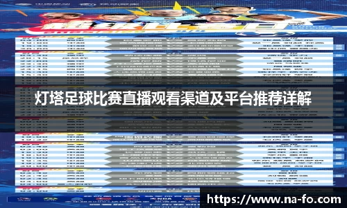 灯塔足球比赛直播观看渠道及平台推荐详解